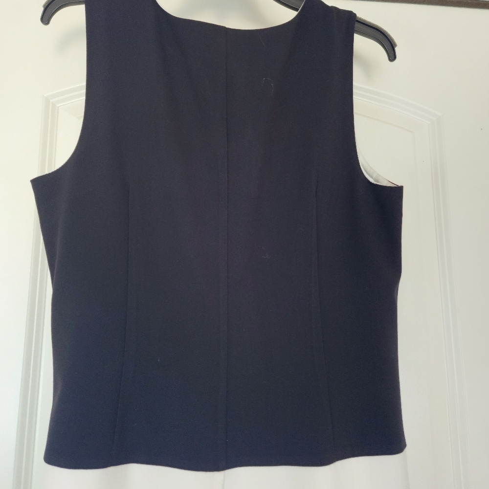 Worthington Black white above knee sleeveless Mini women dress  Size12 - Picture 5 of 15